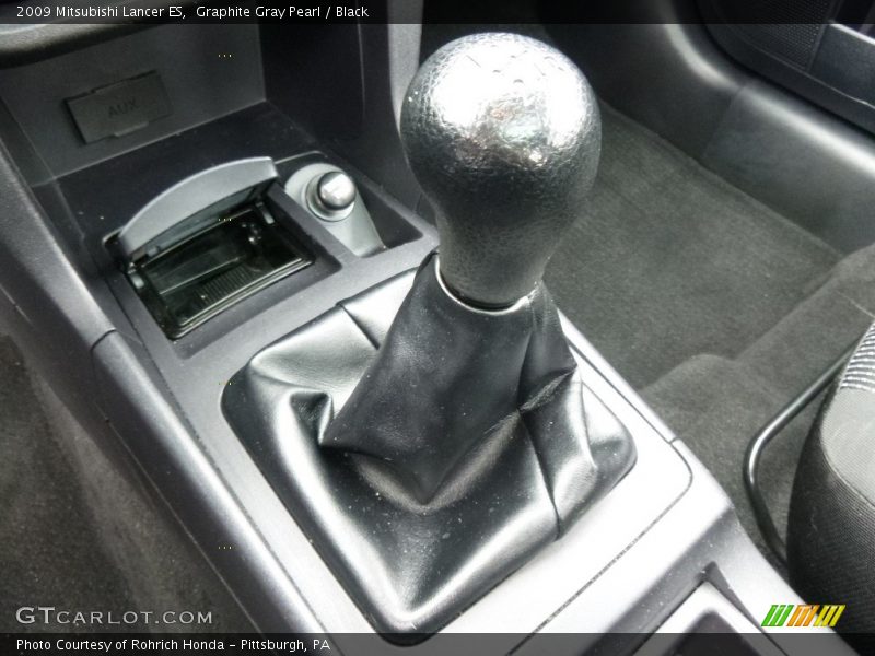 Graphite Gray Pearl / Black 2009 Mitsubishi Lancer ES
