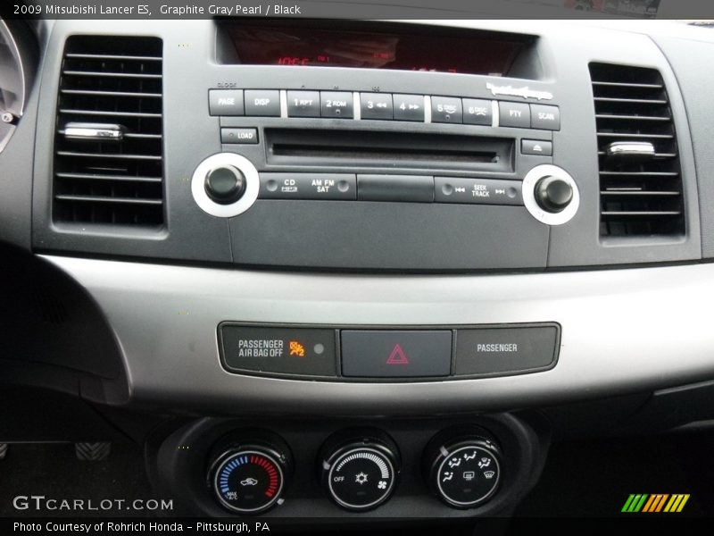 Graphite Gray Pearl / Black 2009 Mitsubishi Lancer ES