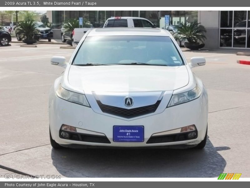 White Diamond Pearl / Taupe 2009 Acura TL 3.5