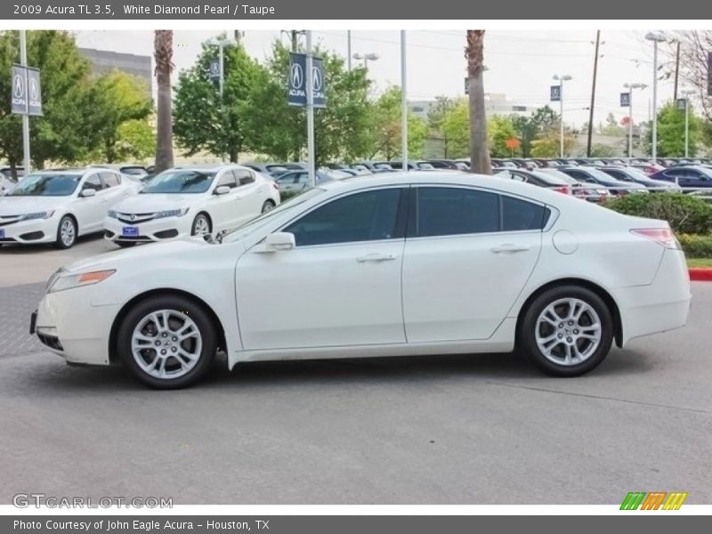White Diamond Pearl / Taupe 2009 Acura TL 3.5