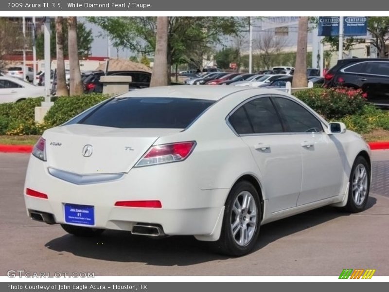 White Diamond Pearl / Taupe 2009 Acura TL 3.5