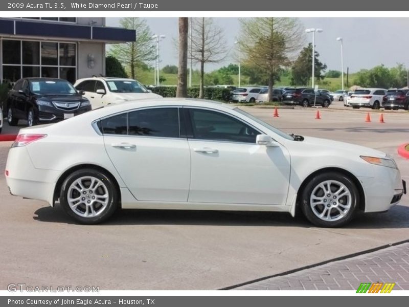 White Diamond Pearl / Taupe 2009 Acura TL 3.5