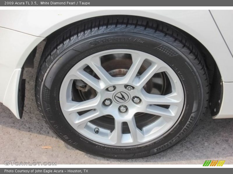 White Diamond Pearl / Taupe 2009 Acura TL 3.5