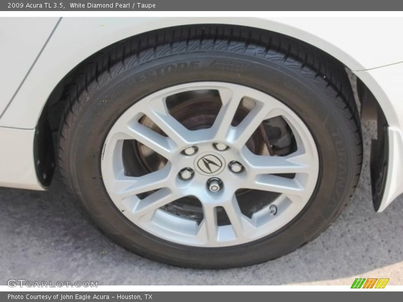 White Diamond Pearl / Taupe 2009 Acura TL 3.5