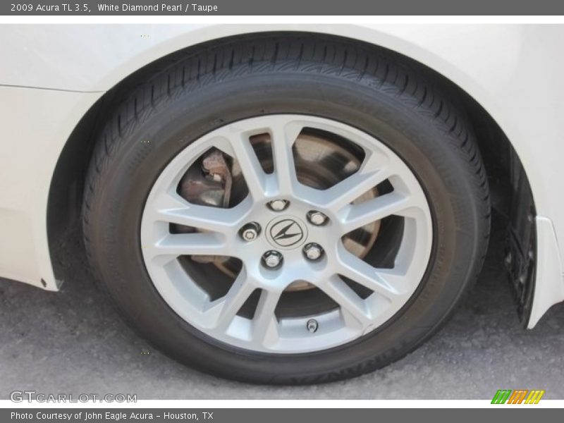 White Diamond Pearl / Taupe 2009 Acura TL 3.5