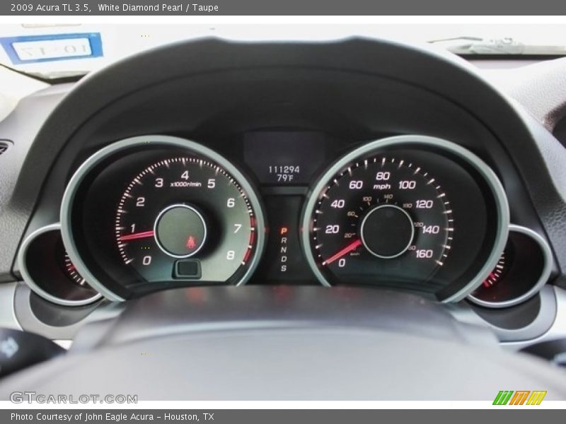 White Diamond Pearl / Taupe 2009 Acura TL 3.5