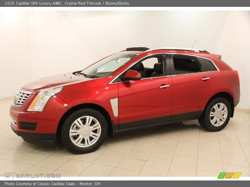 Crystal Red Tintcoat / Ebony/Ebony 2015 Cadillac SRX Luxury AWD
