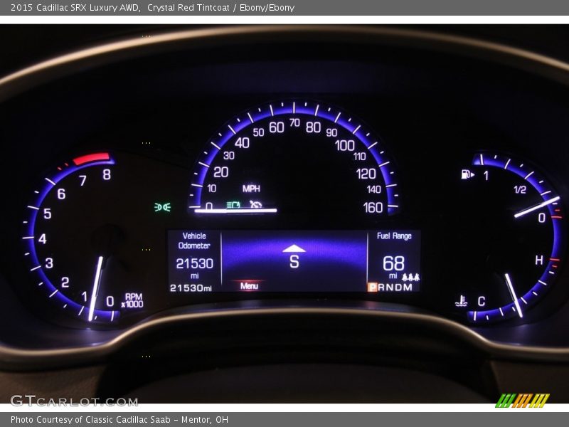Crystal Red Tintcoat / Ebony/Ebony 2015 Cadillac SRX Luxury AWD