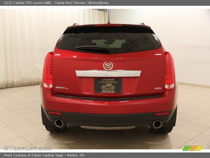 Crystal Red Tintcoat / Ebony/Ebony 2015 Cadillac SRX Luxury AWD