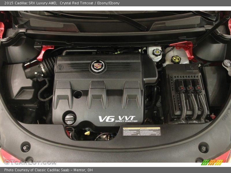 Crystal Red Tintcoat / Ebony/Ebony 2015 Cadillac SRX Luxury AWD
