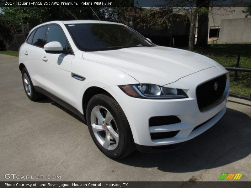 Polaris White / Jet 2017 Jaguar F-PACE 35t AWD Premium