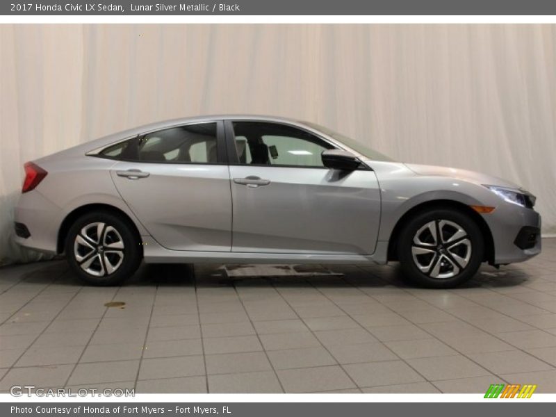 Lunar Silver Metallic / Black 2017 Honda Civic LX Sedan