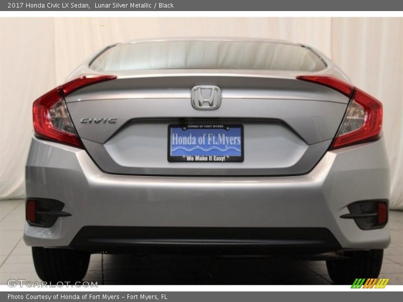 Lunar Silver Metallic / Black 2017 Honda Civic LX Sedan