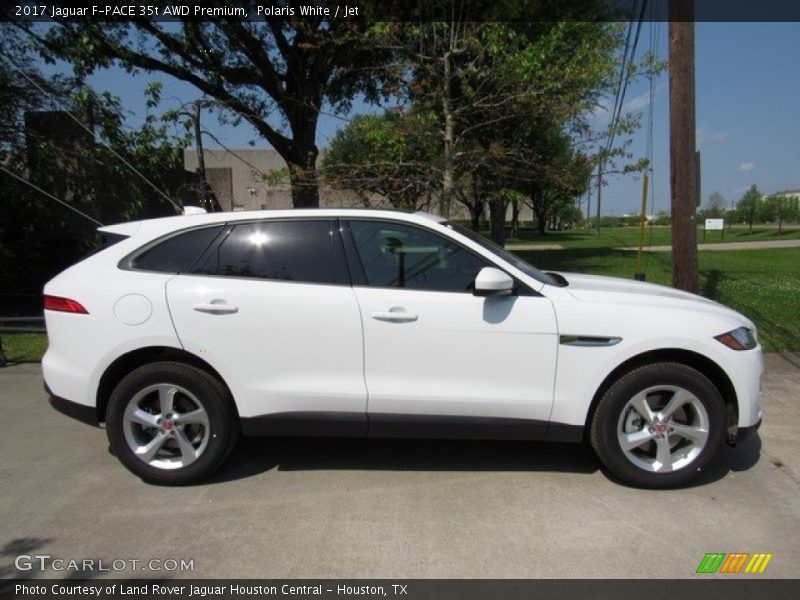 Polaris White / Jet 2017 Jaguar F-PACE 35t AWD Premium