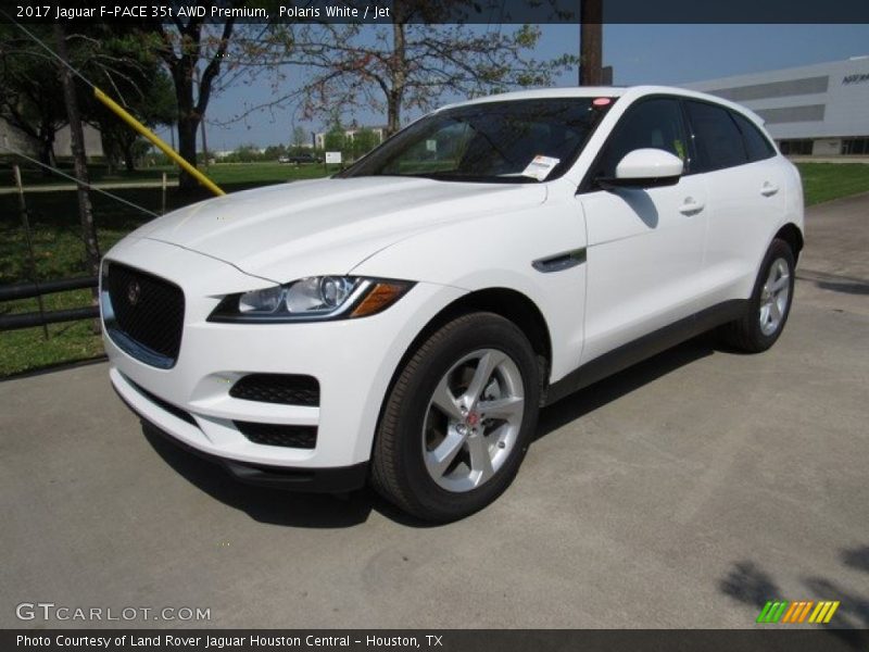 Polaris White / Jet 2017 Jaguar F-PACE 35t AWD Premium