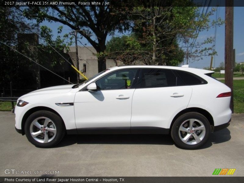 Polaris White / Jet 2017 Jaguar F-PACE 35t AWD Premium