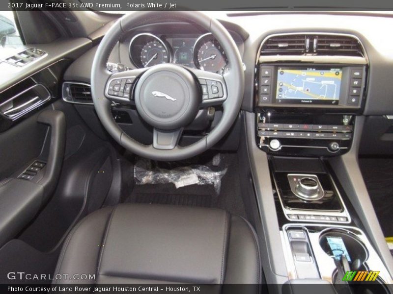 Polaris White / Jet 2017 Jaguar F-PACE 35t AWD Premium