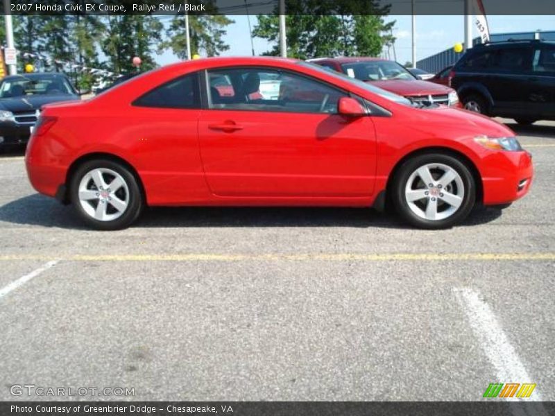 Rallye Red / Black 2007 Honda Civic EX Coupe