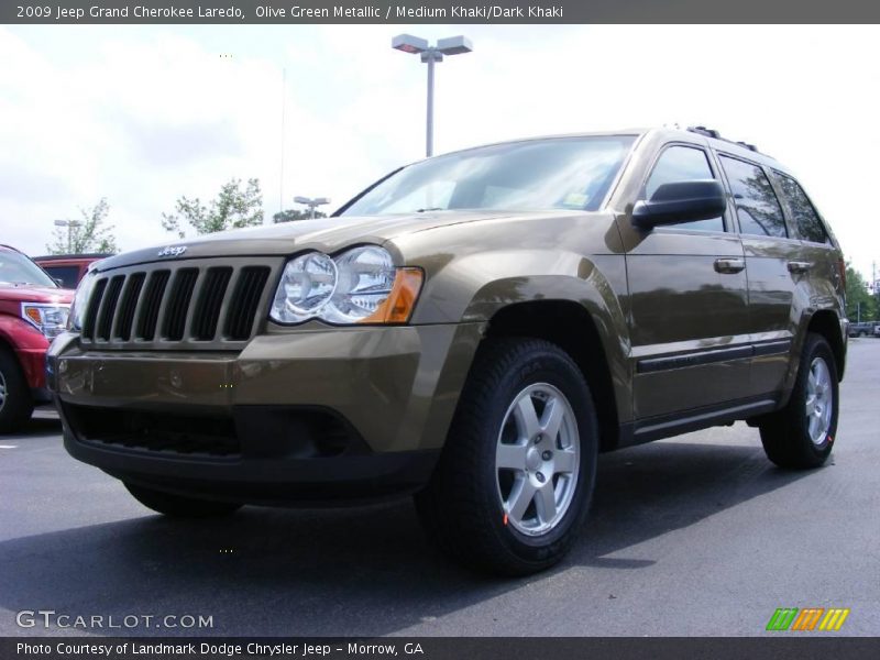 Olive Green Metallic / Medium Khaki/Dark Khaki 2009 Jeep Grand Cherokee Laredo