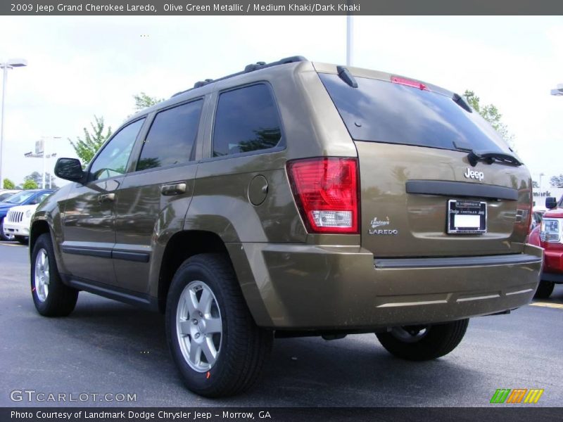 Olive Green Metallic / Medium Khaki/Dark Khaki 2009 Jeep Grand Cherokee Laredo