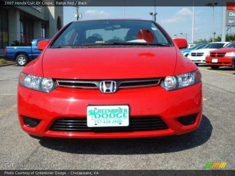 Rallye Red / Black 2007 Honda Civic EX Coupe