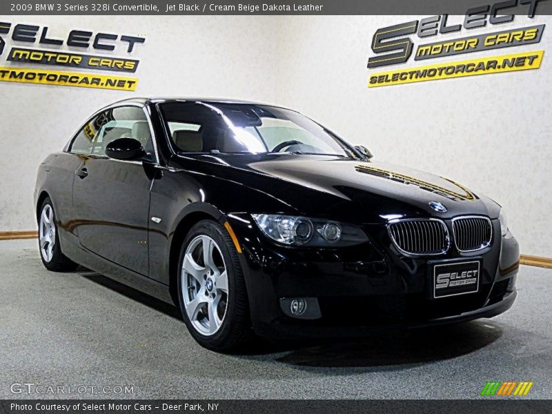 Jet Black / Cream Beige Dakota Leather 2009 BMW 3 Series 328i Convertible