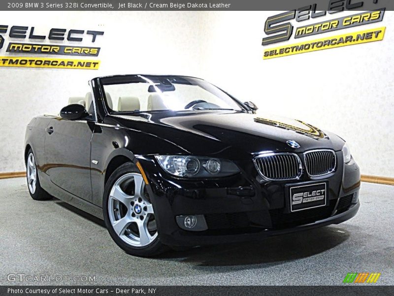 Jet Black / Cream Beige Dakota Leather 2009 BMW 3 Series 328i Convertible