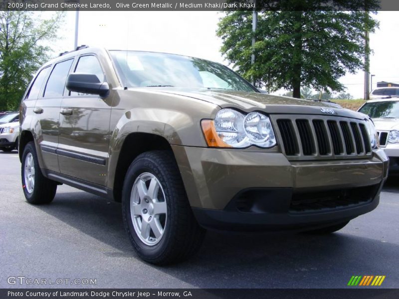 Olive Green Metallic / Medium Khaki/Dark Khaki 2009 Jeep Grand Cherokee Laredo