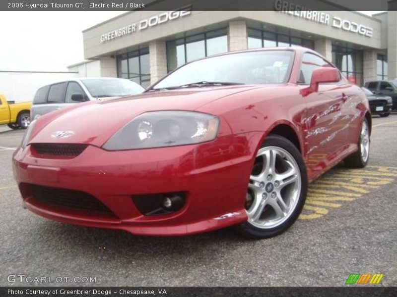 Electric Red / Black 2006 Hyundai Tiburon GT
