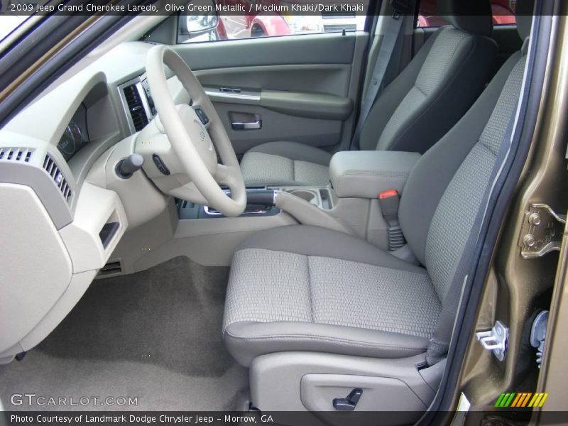 Olive Green Metallic / Medium Khaki/Dark Khaki 2009 Jeep Grand Cherokee Laredo
