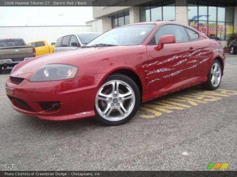 Electric Red / Black 2006 Hyundai Tiburon GT