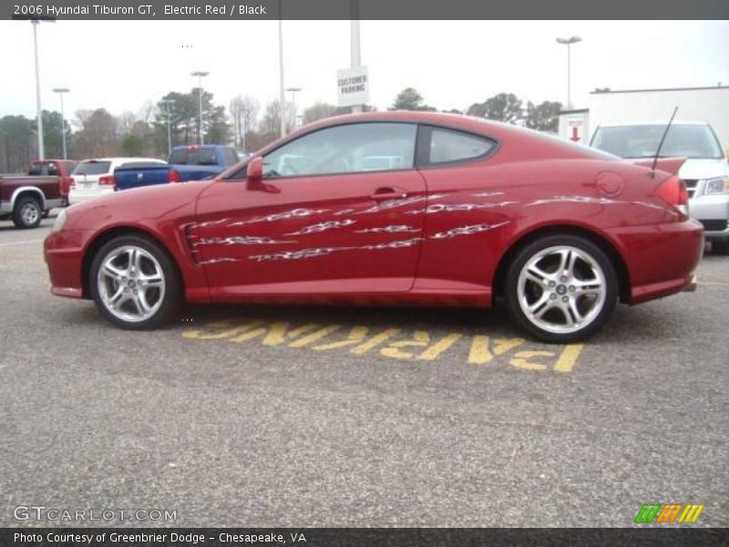 Electric Red / Black 2006 Hyundai Tiburon GT