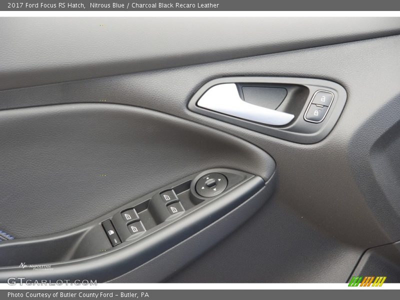 Nitrous Blue / Charcoal Black Recaro Leather 2017 Ford Focus RS Hatch