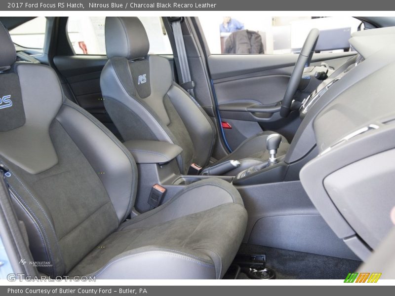 Nitrous Blue / Charcoal Black Recaro Leather 2017 Ford Focus RS Hatch