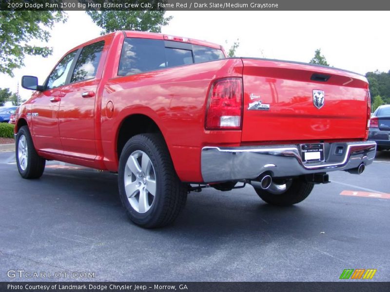 Flame Red / Dark Slate/Medium Graystone 2009 Dodge Ram 1500 Big Horn Edition Crew Cab