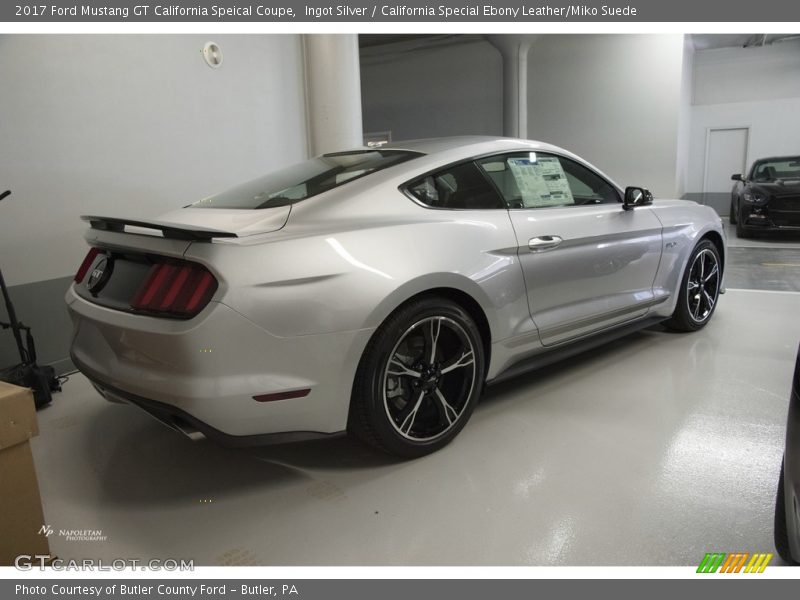 Ingot Silver / California Special Ebony Leather/Miko Suede 2017 Ford Mustang GT California Speical Coupe