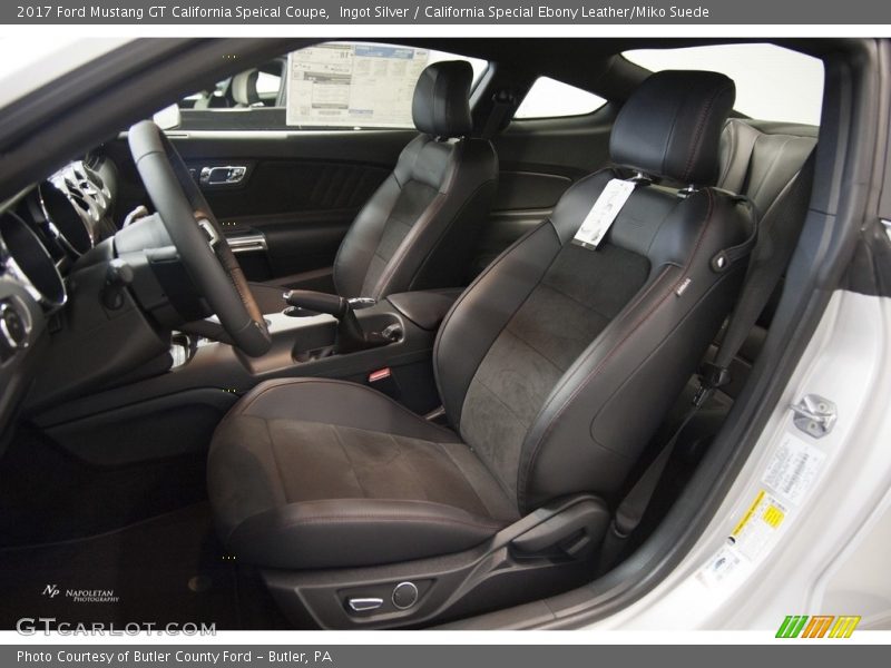 Ingot Silver / California Special Ebony Leather/Miko Suede 2017 Ford Mustang GT California Speical Coupe