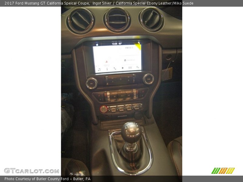 Ingot Silver / California Special Ebony Leather/Miko Suede 2017 Ford Mustang GT California Speical Coupe