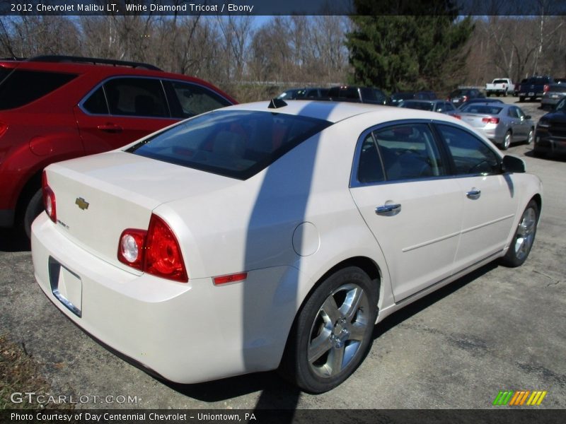 White Diamond Tricoat / Ebony 2012 Chevrolet Malibu LT