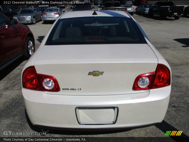 White Diamond Tricoat / Ebony 2012 Chevrolet Malibu LT