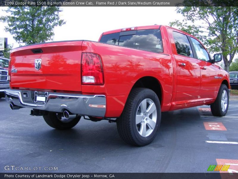 Flame Red / Dark Slate/Medium Graystone 2009 Dodge Ram 1500 Big Horn Edition Crew Cab