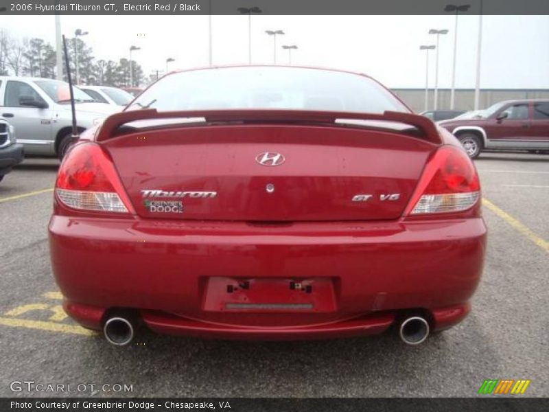Electric Red / Black 2006 Hyundai Tiburon GT