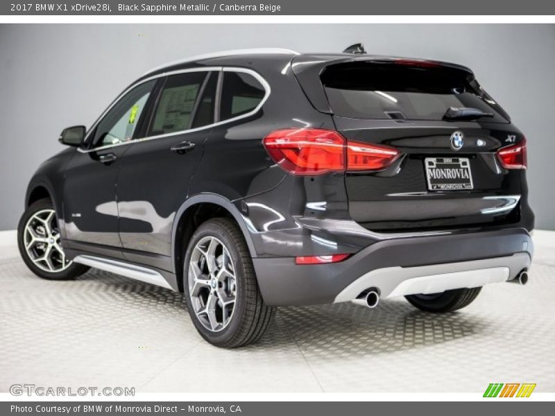 Black Sapphire Metallic / Canberra Beige 2017 BMW X1 xDrive28i