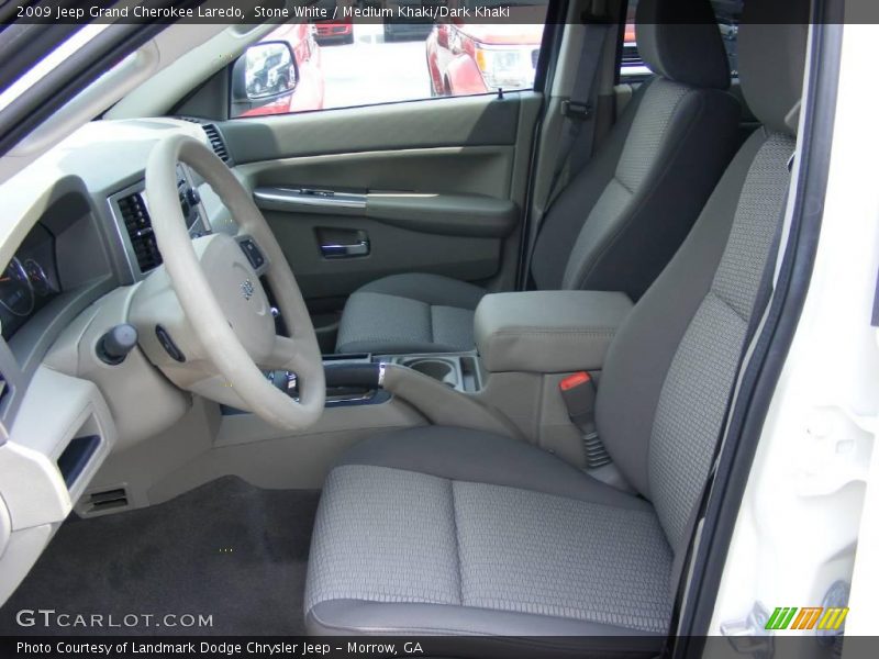 Stone White / Medium Khaki/Dark Khaki 2009 Jeep Grand Cherokee Laredo