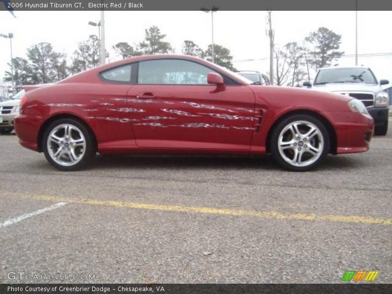 Electric Red / Black 2006 Hyundai Tiburon GT