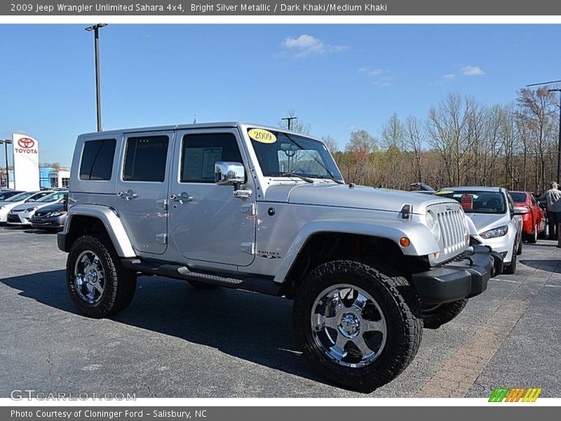 Bright Silver Metallic / Dark Khaki/Medium Khaki 2009 Jeep Wrangler Unlimited Sahara 4x4