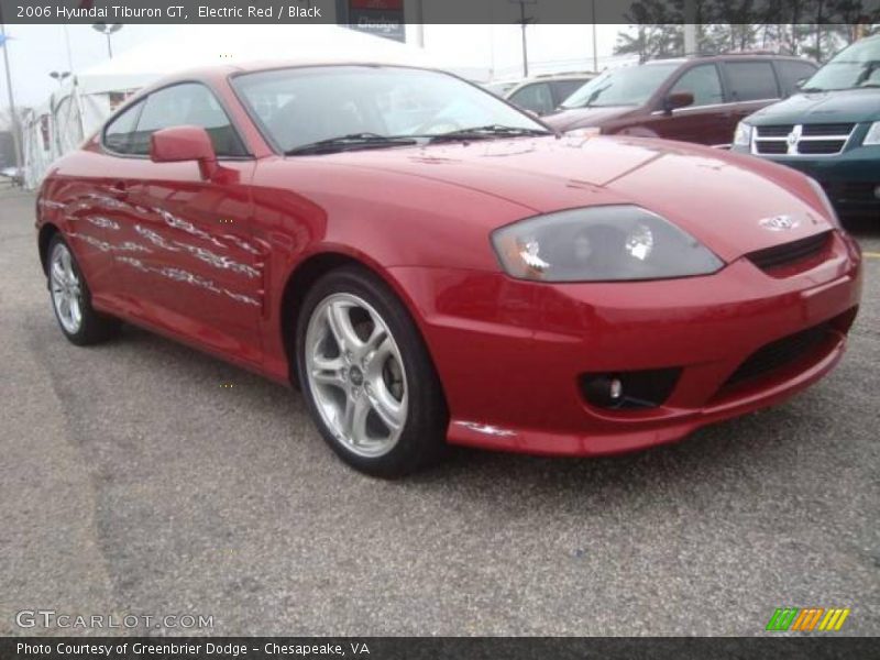 Electric Red / Black 2006 Hyundai Tiburon GT