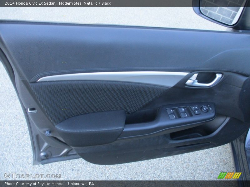 Modern Steel Metallic / Black 2014 Honda Civic EX Sedan