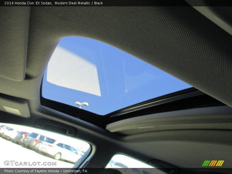 Modern Steel Metallic / Black 2014 Honda Civic EX Sedan