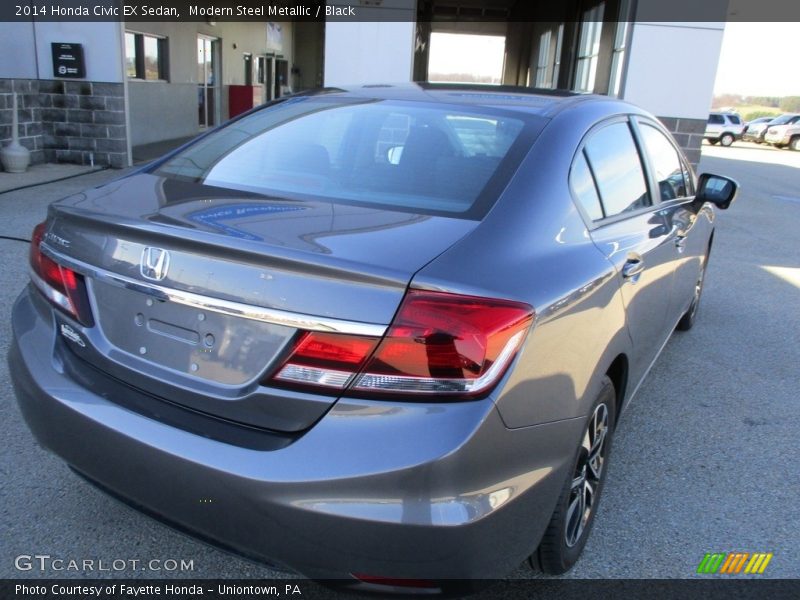 Modern Steel Metallic / Black 2014 Honda Civic EX Sedan